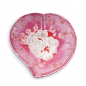 Simon Pearce Crystalline Twist Heart Bowl / Large - Rose